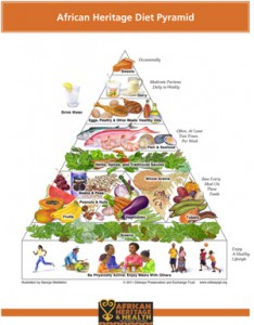 Example of the old food pyramid - customized for people of African heritage