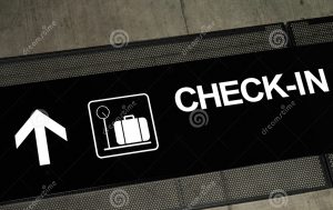 airport signs check in