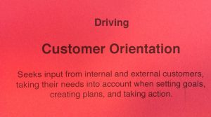 Competency Driving behavior - Customer Orientation