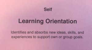 Competency modeling card of Self- Learning Orientation - for Strategic Leadership