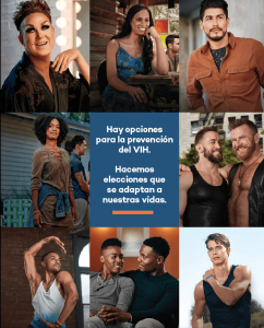 Advertising Image of Group of people with HIV for Hispanics with HIV awareness promotion