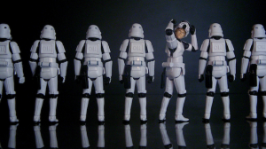 image of stormtroopers with one that is different from others to depict the metaphor of repetition in healthcare translations