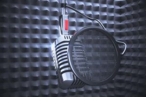Translation for narration image of microphone and 