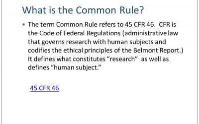 Revised Common Rule (45 CFR 46) incorporates health literacy principles