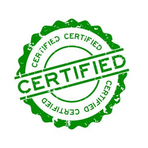 green "Certified" stamp for certified translation services st louis