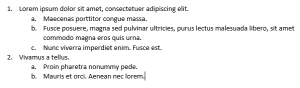 An example of an outline