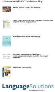 A list of some of our blogs on the vital role of healthcare translations