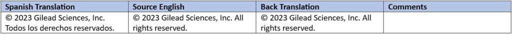 An example of a back translation of patient guides submitted for regulatory approval