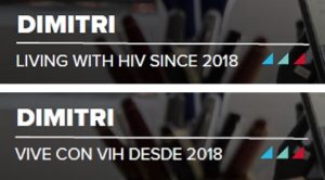 "Living with HIV since 2018" in a BIKTARVY presentation and our Spanish translation "Vive con VIH desde 2018"